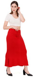 FEMULA Fishcut, Mermaid, Flared Strechcotton Saree Shapewear Petticoat for Women, Lycra Petticoat, Skirts Shapewear Dress for Saree (Brick Red)