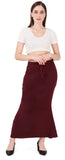 FEMULA Fishcut, Mermaid, Flared Strechcotton Saree Shapewear Petticoat for Women, Lycra Petticoat, Skirts Shapewear Dress for Saree (Dark Wine)