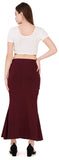 FEMULA Fishcut, Mermaid, Flared Strechcotton Saree Shapewear Petticoat for Women, Lycra Petticoat, Skirts Shapewear Dress for Saree (Dark Wine)
