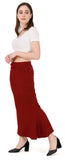 FEMULA Fishcut, Mermaid, Flared Strechcotton Saree Shapewear Petticoat for Women, Lycra Petticoat, Skirts Shapewear Dress for Saree (Deep Maroon)