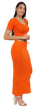 FEMULA Lycra Blend Cotton Saree Shapewear Petticoat for Women and Girls, Skirts Shapewear Dress for Saree ( Orange / KESARI Colour )