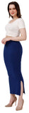 FEMULA Lycra Blend Cotton Saree Shapewear Petticoat for Women and Girls, Skirts Shapewear Dress for Saree ( Ink Blue Colour)