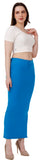FEMULA Lycra Blend Cotton Saree Shapewear Petticoat for Women and Girls, Skirts Shapewear Dress for Saree (Dark Ferozi / Dark Sky Colour)