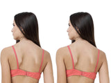 FEMULA Monika T-Shirt Lightly Padded Bra for Women & Girls ( Pack of 2Pcs, Gajari Colour )