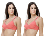 FEMULA Monika T-Shirt Lightly Padded Bra for Women & Girls ( Pack of 2Pcs, Gajari Colour )