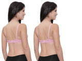 FEMULA Monika T-Shirt Lightly Padded Bra for Women & Girls ( Pack of 2Pcs, Pink Colour )