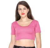 ANJALI All Weather Half Sleeves Cotton Blouse ( Fuschia Pink Colour )