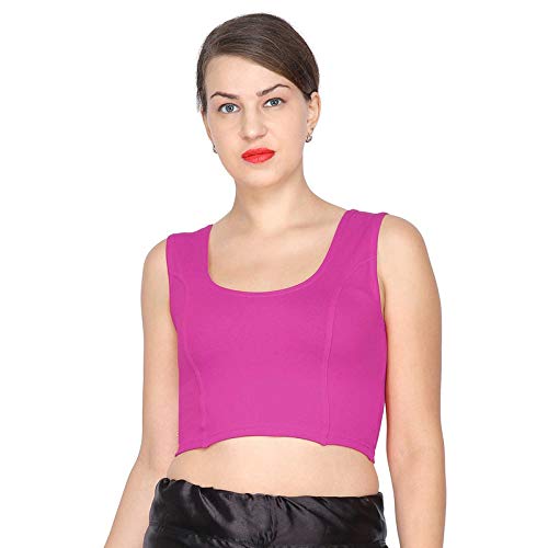 ANJALI All Weather Sleeveless Cotton Blouse ( Fuschia Pink Colour )