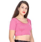 ANJALI All Weather Half Sleeves Cotton Blouse ( Fuschia Pink Colour )