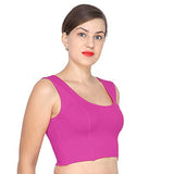 ANJALI All Weather Sleeveless Cotton Blouse ( Fuschia Pink Colour )