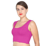 ANJALI All Weather Sleeveless Cotton Blouse ( Fuschia Pink Colour )