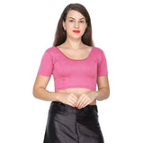 ANJALI All Weather Half Sleeves Cotton Blouse ( Fuschia Pink Colour )