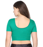 ANJALI All Weather Half Sleeves Cotton Blouse ( Green Colour )