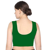 ANJALI All Weather Sleeveless Cotton Blouse ( Green Colour )