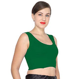 ANJALI All Weather Sleeveless Cotton Blouse ( Green Colour )