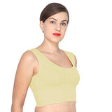 ANJALI All Weather Sleeveless Cotton Blouse ( Ivory Colour )