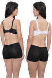 FEMULA Wide Strap Crossbust Non Padded, Full Coverage, Regular Wear Cotton Bra  ( 1Pc Each of White & Black Colour )