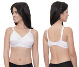FEMULA Wide Strap Crossbust Non Padded, Full Coverage, Regular Wear Cotton Bra