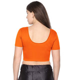 ANJALI All Weather Half Sleeves Cotton Blouse ( Kesari Orange Colour )