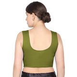 ANJALI All Weather Sleeveless Cotton Blouse ( Leaf Green Colour )