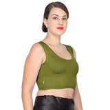 ANJALI All Weather Sleeveless Cotton Blouse ( Leaf Green Colour )