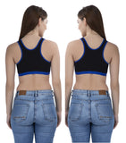 FEMULA MITHALI Stretch Cotton Sports Vest Gym Bra for Girls & Women 2Pc Combo Pack