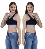 FEMULA MITHALI Stretch Cotton Sports Vest Gym Bra for Girls & Women 2Pc Combo Pack