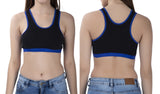 FEMULA MITHALI Stretch Cotton Sports Vest Gym Bra for Girls & Women 2Pc Combo Pack