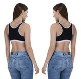 FEMULA MITHALI Stretch Cotton Sports Vest Gym Bra for Girls & Women 2Pc Combo Pack