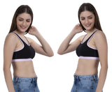 FEMULA MITHALI Stretch Cotton Sports Vest Gym Bra for Girls & Women 2Pc Combo Pack