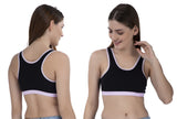 FEMULA MITHALI Stretch Cotton Sports Vest Gym Bra for Girls & Women 2Pc Combo Pack