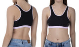 FEMULA MITHALI Stretch Cotton Sports Vest Gym Bra for Girls & Women 2Pc Combo Pack