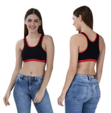 FEMULA MITHALI Stretch Cotton Sports Vest Gym Bra for Girls & Women 2Pc Combo Pack