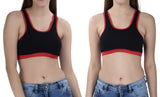 FEMULA MITHALI Stretch Cotton Sports Vest Gym Bra for Girls & Women 2Pc Combo Pack