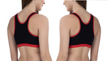 FEMULA MITHALI Stretch Cotton Sports Vest Gym Bra for Girls & Women 2Pc Combo Pack