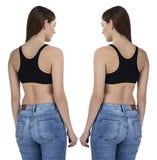 FEMULA MITHALI Stretch Cotton Sports Vest Gym Bra for Girls & Women 2Pc Combo Pack