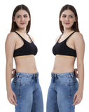 FEMULA MITHALI Stretch Cotton Sports Vest Gym Bra for Girls & Women 2Pc Combo Pack