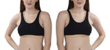 FEMULA MITHALI Stretch Cotton Sports Vest Gym Bra for Girls & Women 2Pc Combo Pack