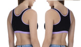 FEMULA MITHALI Stretch Cotton Sports Vest Gym Bra for Girls & Women 2Pc Combo Pack