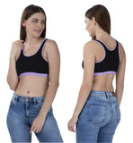 FEMULA MITHALI Stretch Cotton Sports Vest Gym Bra for Girls & Women 2Pc Combo Pack