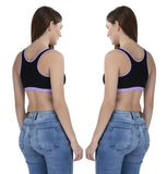 FEMULA MITHALI Stretch Cotton Sports Vest Gym Bra for Girls & Women 2Pc Combo Pack