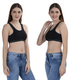 FEMULA MITHALI Stretch Cotton Sports Vest Gym Bra for Girls & Women 2Pc Combo Pack