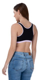 FEMULA MITHALI Stretch Cotton Black Sports Vest Gym Bra for Girls & Women