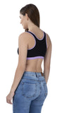 FEMULA MITHALI Stretch Cotton Black Sports Vest Gym Bra for Girls & Women