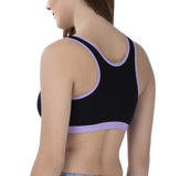 FEMULA MITHALI Stretch Cotton Black Sports Vest Gym Bra for Girls & Women