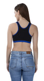 FEMULA MITHALI Stretch Cotton Black Sports Vest Gym Bra for Girls & Women