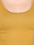 ANJALI All Weather Half Sleeves Cotton Blouse ( Mustard Brown Colour )