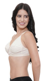 FEMULA Netbust Non Padded Full Coverage Regular Cotton Bra for Girls and Women