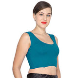 ANJALI All Weather Sleeveless Cotton Blouse ( Persian Blue Colour )