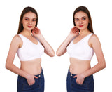 FEMULA Sania Low Impact, Non-Padded, Wirefree, Stretch Cotton Sports Vest Bra for Girls & Women ( 2Pc )